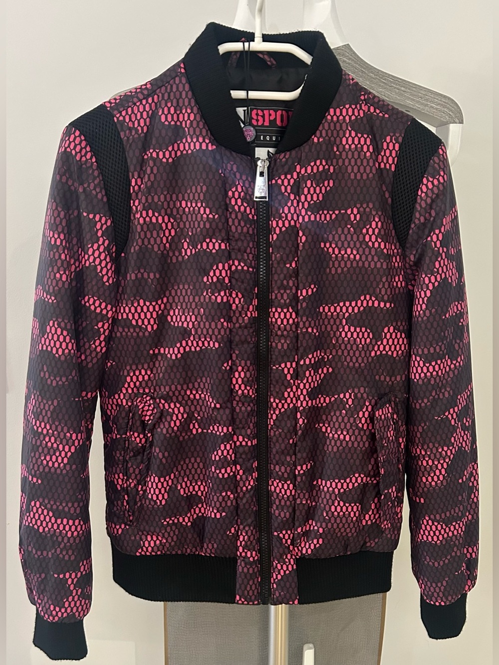 NWT Plein Sport Camo Bomber “Champion Sky” Women’s Size S